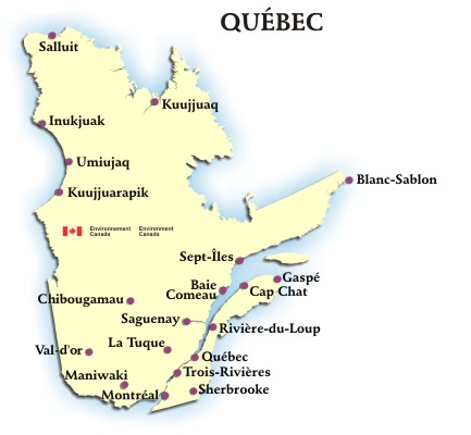 carte Québec